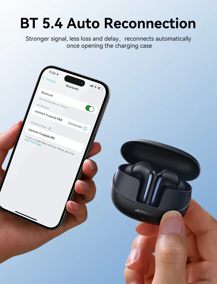 JoyRoom Funpods Series JR-FN2 ANC+ENC True Wireless Earbuds - Black JoyRoom Funpods Series JR-FN2 ANC+ENC True Wireless Earbuds - Black